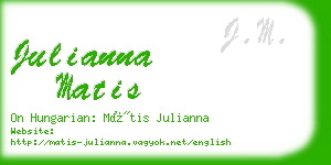julianna matis business card